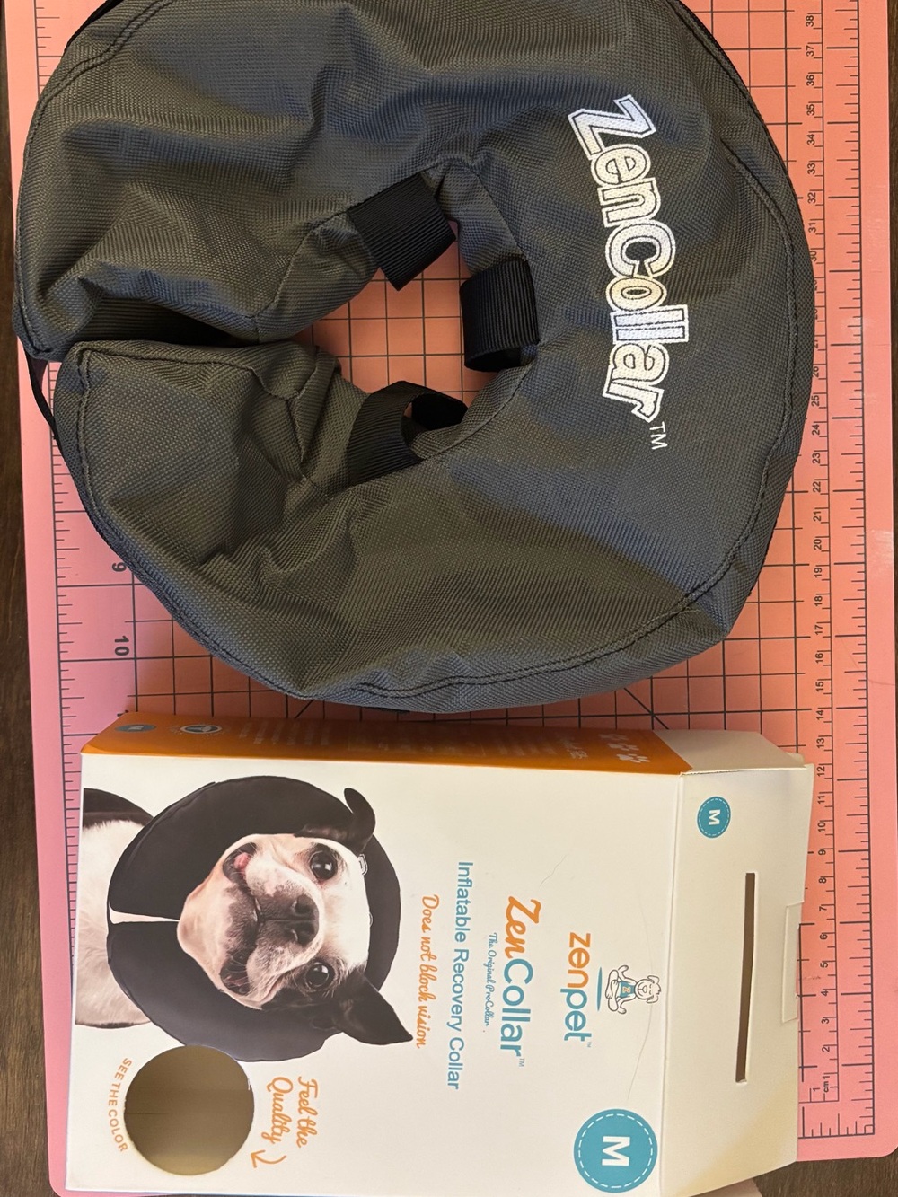 ZenCollar Inflatable Pet Recovery Collar in Dark Gray